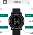 Embellet Watch For Men Silicone Rubber Sports Military Waterproof Digital Watch Black. 