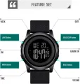 Embellet Watch For Men Silicone Rubber Sports Military Waterproof Digital Watch Black. 