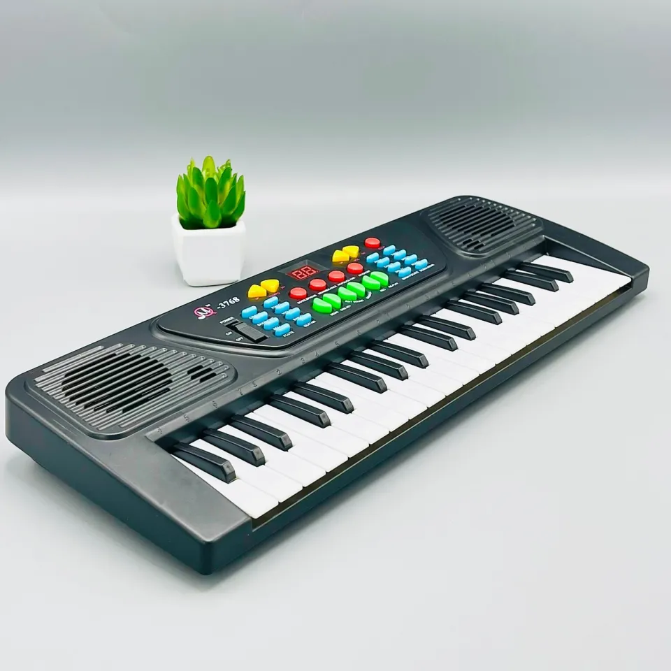 TOBBOMEY Piano Mini électronique Pour Tout-petits - 2 Pianos Portables Avec Sons Et Vibrations - Développe Coordination Main-œil