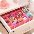 12pcs DIY Plastic Grid Drawer Dividers Adjustable Sock Underwear Dresser Organizers for Stationary Storage. 