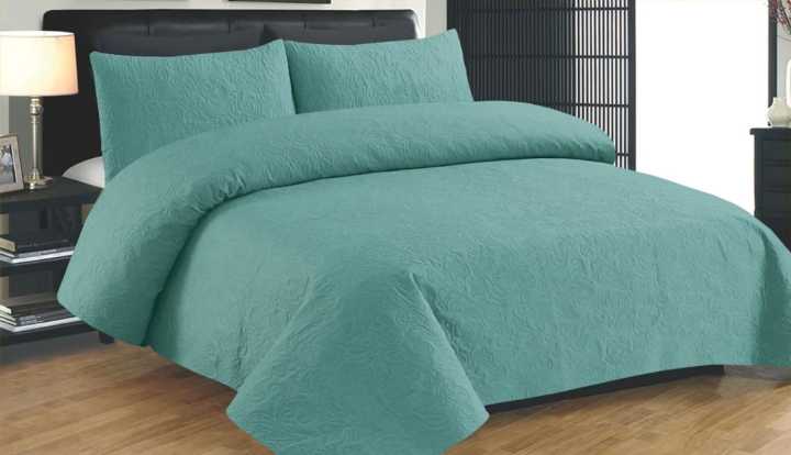 Bedspread 3pcs (Feel 100% Egyptain Style Cotton) Beautiful Stylish Luxury Bedspread High Quality - (Fit for Double & King Sizes)