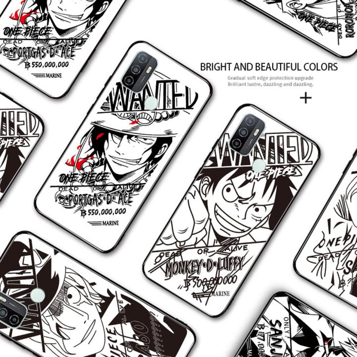 Kingdoor for OPPO A94 Back Cover Slim Anime (OnePiece) Luffy Case Pirate Wanted Soft TPU Silicone Phone Case
