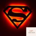 3D Superman Wall Lamp - Gaming Decor - Aesthetic room decor - Color Black. 