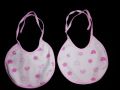 Pack of 2 Newborn Baby Bibs - Pure Cotton Round Shape Tie Knot Bib for Babies - Small Feeding Drool Saliva Bibs for Infants (0-6 Months) - Newborn Baby Bib (Tie Knot Bibs for Babies) Round Shape Small Bibs. 