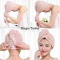 Microfiber Hair Drying Towel Ultra Absorbent Twist Hair Turban Drying Cap Hair Wrap. 