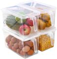 1 pc Small Fridge Organizer Food Storage Containers Fridge Organizer Refrigerator Organizer Bins, Fridge Organizers and Storage Clear with Handle & Lid, Fruit Containers for Fridge, Fridge Storage To Keep Fresh for Food, Vegetables. 