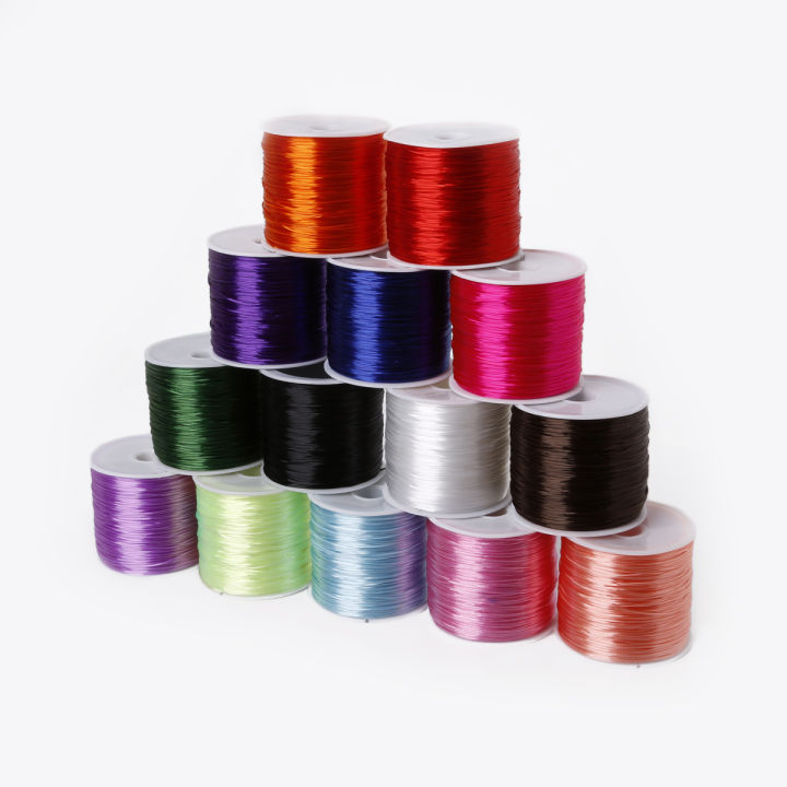 46M/1Roll 0.7mm Elastic Thread Round Crystal Line Nylon Rubber Stretchy Cord For Jewelry Making Beading Bracelet