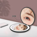 Battery-powered Makeup Mirror Portable Led Makeup Mirror Rechargeable 10x Magnification Travel Vanity Mirror for Women Double-sided Round Purse Mirror with Light Ideal for Southeast Asian Buyers. 