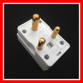 Multi Power 3 Pin Plug Socket - Anti Short Circuit Fuse Built In - High Quality Euro. 
