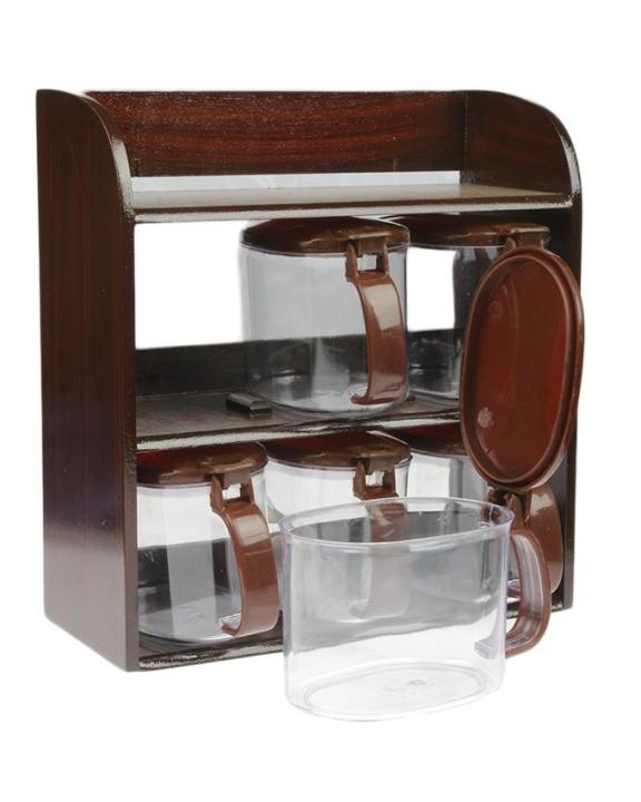 Mr.%20Wood%202-Tier%20Spice%20Rack%20With%206%20Spice%20Jars%20-%20Image%203