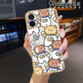 Chenyyka For Realme C21 Case Cartoon Astronaut Bear Pattern Luxury Plating Silicone Phone Cases Fashion Shockproof Soft Case Full Cover Camera Lens Protection Shell. 