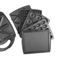 Geepas GSM36528 4 Slice Sandwich Maker 6 in 1 ( Waffle Maker, Donut Maker, Grill, Nuts Maker, Biscuit Maker, Sandwich Maker. 
