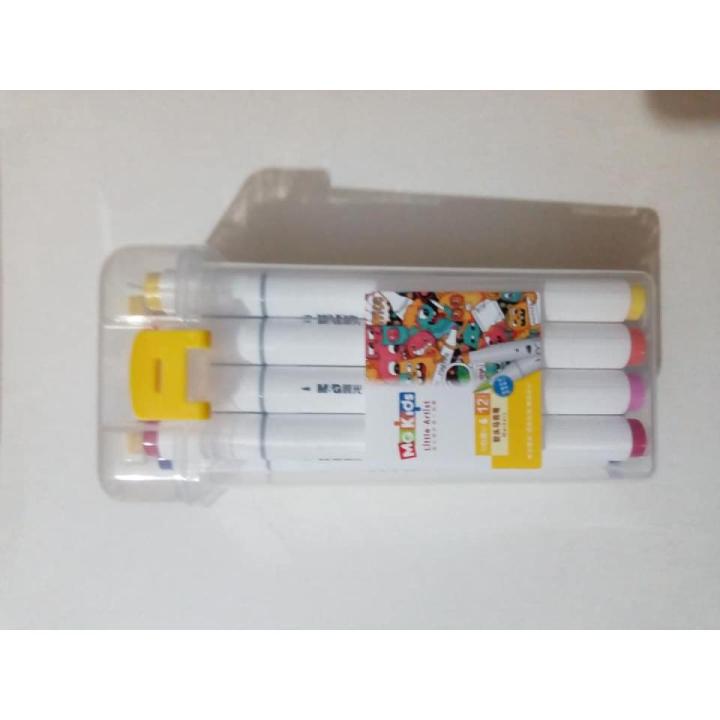 Set of 12 M And G Twin art sketch double headed Art marker Permanent marker
