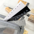 Japan MUJI stationery black and white ruler 15cm double-sided scale student acrylic transparent MUJI ruler. 