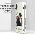 Hontinga for Samsung Galaxy A02S Case Handsome Green Hair Boy Side Design Phone Cover Liquid Silicone Full Cover Camera Shockproof Protective Case. 