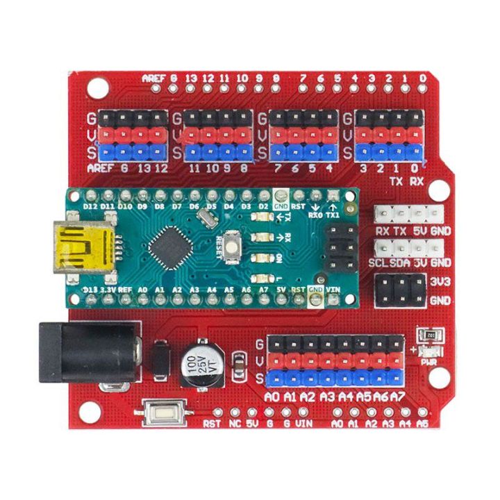 Arduino%20NANO%20UNO%20I/O%20Expansion%20Sensor%20Shield%20V3.0%20RED%20Module%20-%20Image%202