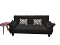 The Furniture Collection - Customised 3 Seater Sofa Cum Bed Imported Fabric Black Jute length 6 ft and height 18 inches Apartments/Offices. 
