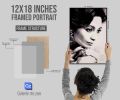 Tehmina Durrani framed illustration artwork portrait. 