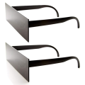 Covered Lenses Square Sunglasses Protective Fancy Black Censorship Glasses Unisex Prop Eyewear for Christmas Party Costume Accessory Festival Outfit Photo Shoots Themed Events. 