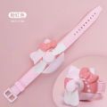 kt cat mini fan watch cartoon children student portable small electric fan Hello Kitty charging fan. 