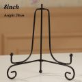 Home Decoration Art Book Holder Photo Pedestal Easel Plate Rack Display Stand Black Iron. 