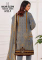 Halah Sultan Classic  Linen Unstitched 3 Piece Suit DN# 6033-A. 