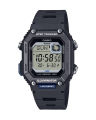 Casio General Standard Mens Black Resin Case Square Digital Bluetooth, World Time, Stop Watch, Step Tracker, Timer, Alarm, Calendar, Multi-Function Black Resin Band Watch-WS-B1000-1AVDF. 