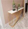 Console Table Rectangle Stone Sofa Table Modern Porch Table Rectangular Italian Minimalist Nordic Slate Narrow Shelf Strip Case Decoration Home Gold 31"L x 12"W x 31"H. 