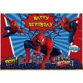 SPIDERMAN THEME BIRTHDAY PARTY BANNER ( 36 INCHES X 24 INCHES ). 