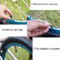 Car Accessories Tyre LED Light Universal Valve Stem LED Dust Cap Decoration Fluorescence Light Cover For Bike Bicycle Car Motorcycle Wheel Tire Light Lamp 1 Pair - Green. 