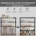 Stylish & Durable 5-Layer Metal & Plastic Shoe Rack for Home & Office - Multipurpose Shoe Rack. 