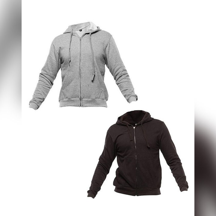Pack of 2 Heather Grey and Black Hoodies For Women