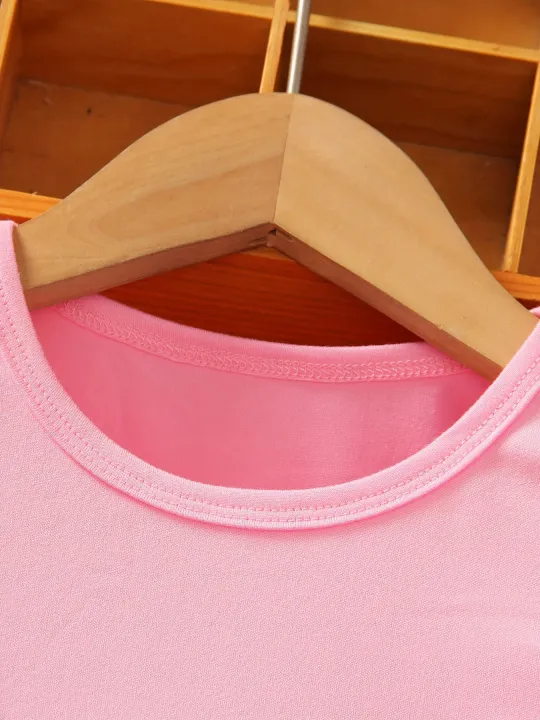 2%20Pcs%20Girls%20Cartoon%20Cat%20Print%20Short%20Sleeve%20Tee%20&%20Cat%20Print%20Pants%20Set%20-%20Image%203