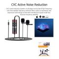 Active Noise Cancelation MAMEN KM-D1 Pro Professional 3.5mm Lavalier Microphone With Dual Microphone For Smartphones Cameras Microphone. 