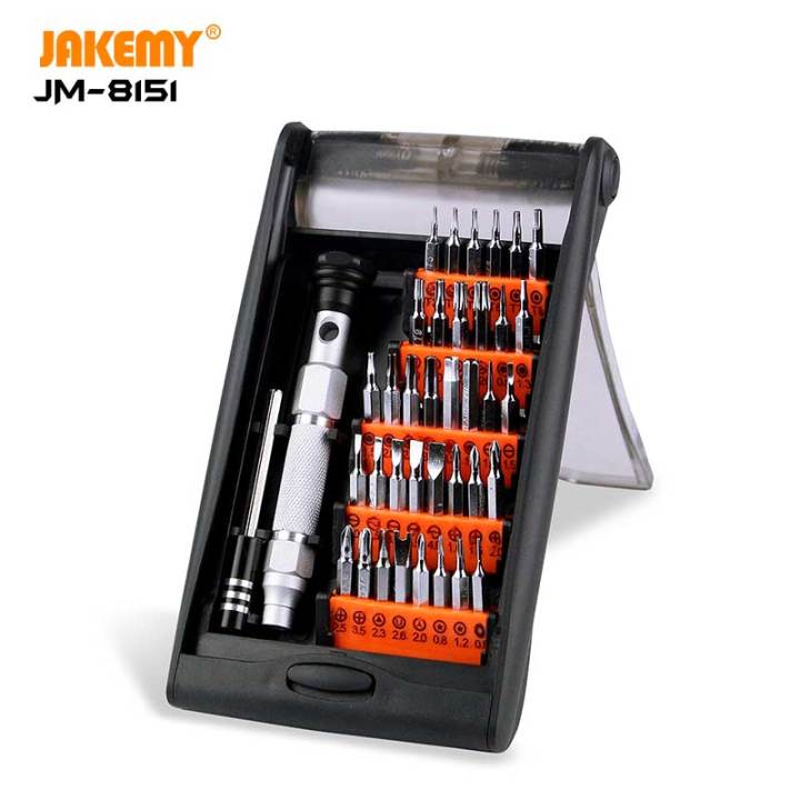 JAKEMY JM-8151 Precision aluminium alloy DIY repair toolkit magnetic mini screwdriver set.