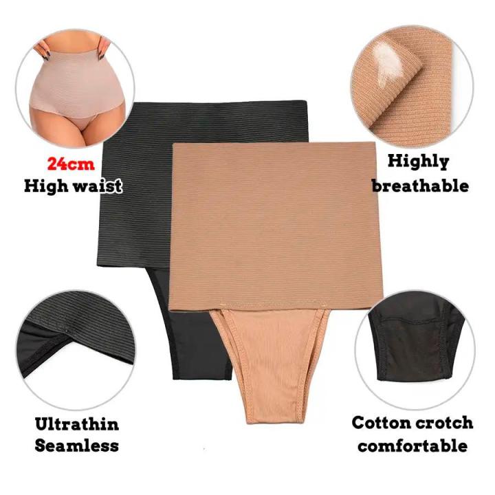 High Waist Panties Seamless Thongs Flat Belly Control Shaper Postpartum Slimming Waist  Size - L , XL