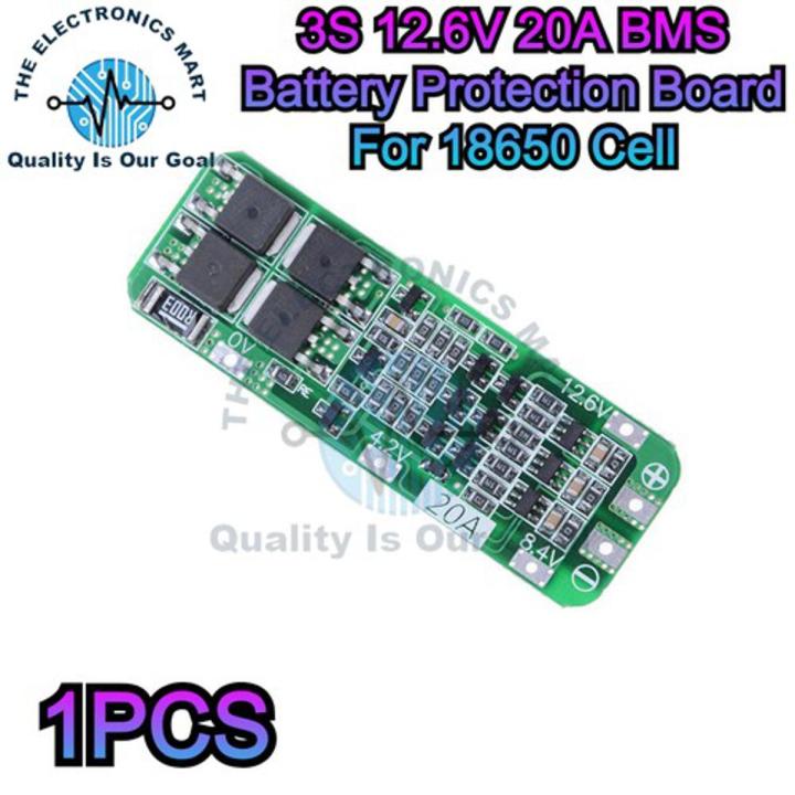 3S 20A BMS 12.6V Li-ion Lithium Battery 18650 Charger Protection Kit Module  In Pakistan (SB26)