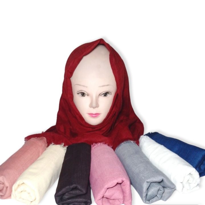 Plain lawn stoller for girls hijab scarf