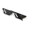 Mosaic Pixel Sunglasses Women Men Black Party Club Bar Spectacles Anime Cartoon Happy Funny toy Trick Toy Thug Life Glasses L3. 
