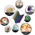 Pack of 6 - Big Glue Gun Glitter Sticks / 11mm Glue Stick / Imported Glue Stick / Original Branded Glitter Glue Stick Art # SS-BGGS01 (6 Stick). 