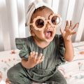 New Sun Flower Round Cute Kids Sunglasses UV400 For Boy Girls Toddler Lovely Baby Sun Glasses Children Oculos De Sol. 