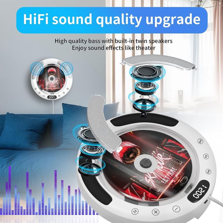 Portable%20CD%20Player%20(KC-607)%20with%20Bluetooth,%20FM%20Radio,%20Wall%20Mounted%20and%20Desk%20Stand%20CD%20Music%20Player%20Home%20Audio%20Boombox%20with%20Remote%20Control,%20Built-in%20HiFi%20Speakers,%20Support%20CD,%20USB,%20AUX%20Input/Output%20-%20Image%207