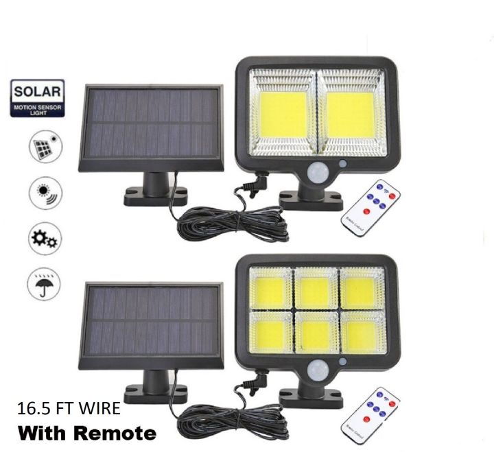 100W 120 LED COB Solar Powered Flood Light Spotlight Waterproof Outdoor Garden Security Landscape Lighting Wall Light