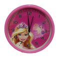 Wall Clock For Kids Room , Barbie Cartoon Character Wall Hanging Clock For Kids Room , Favorite Character Of Kids. 