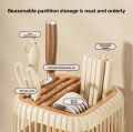 Multi-Functional 360° Rotating Utensils Rack – Kitchen Organizer Stand for Spoons, Forks & Cooking Tools. 