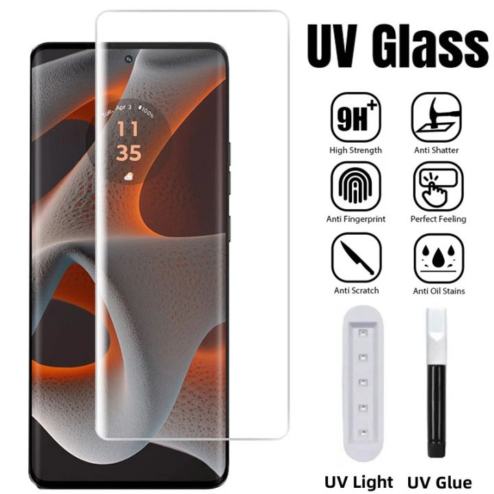 3D Curved Full Glue UV Tempered Glass For Motorola Moto Edge 50 Pro Screen Protector For Edge 50 Ultra Edge 50 Fusion X50 Ultra