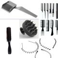 Pack of 10 - Professional Salon Hair Comb Set - Black. 
