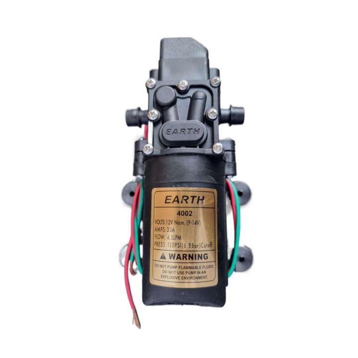 12V 60W 100 PSI High Pressure Mist Agricultural Spray Micro Diaphragm Water Pump Automatic Switch 5L/min Range 8m