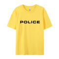 Police T Shirt Graphic Print Adult Tee Shirt Simple Style Homme Black T-Shirt Custom Loose T-Shirt Oversized. 