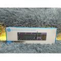 Gaming Keyboard HP Gk400F Mechanical USB Gaming Keyboard, Blue switch Dust & Spill Resistant,RGB Backlit Keys,Metal Panel,Full-Sized Keyboard Design. 